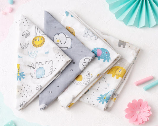 Kids Handkerchief Set Soft Cotton Hanky Bulk Pack