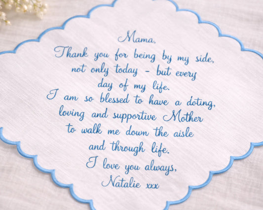 Card with a heartfelt message to a mother on a textured background
