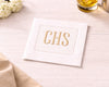 Personalized Cotton Cocktail Napkin Set of 4 Embroidered Monogram Design