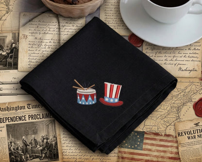 Premium Cotton Handkerchief Patriotic Embroidery Hanky