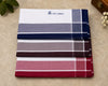 Premium Men’s Cotton Handkerchiefs – White Hankies with Colour Borders, Pack of 6