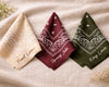 Embroidered Cotton Bandana with Personalized Name and Paisley Design
