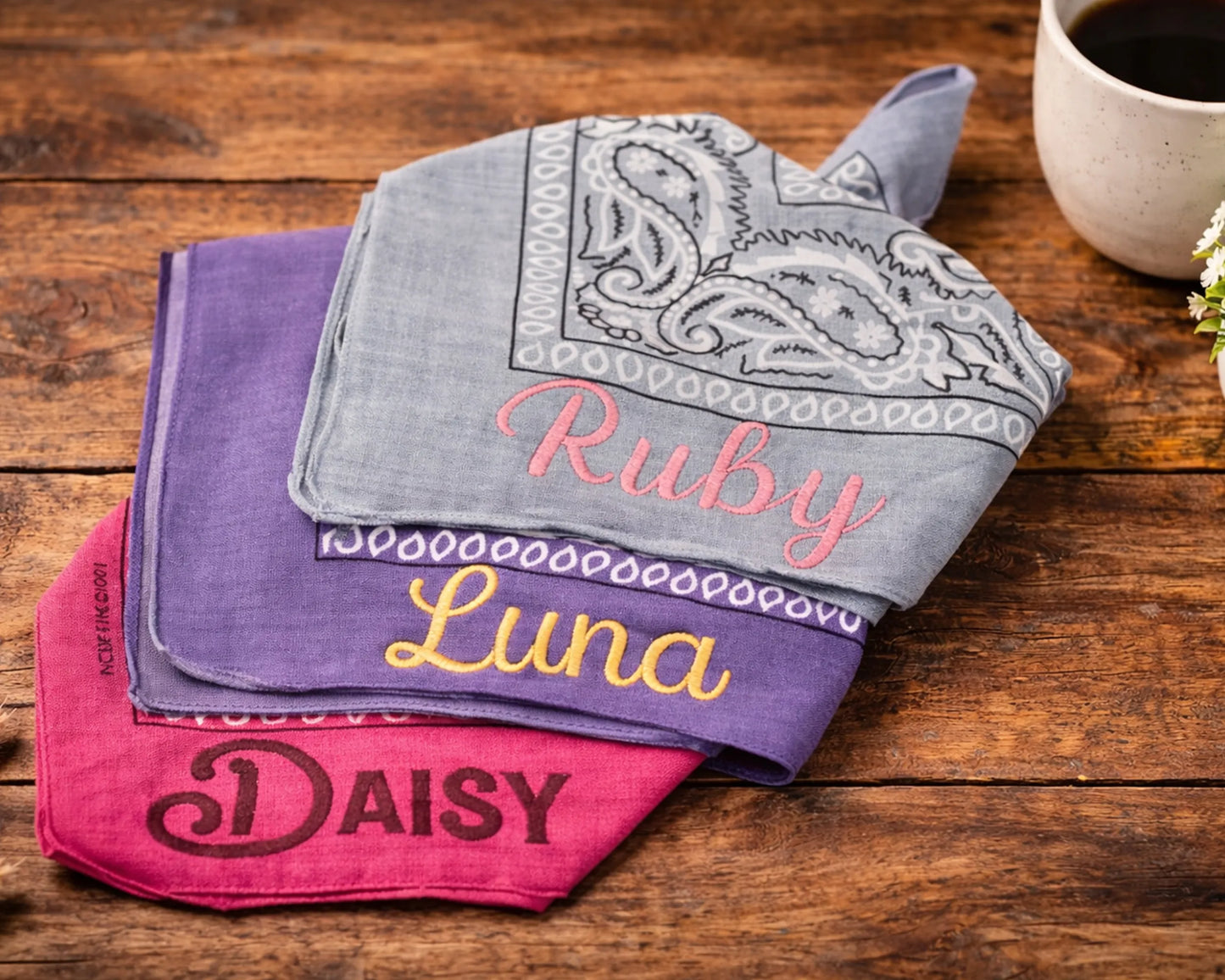Custom Embroidered Cotton Bandana