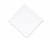 Mens White Cotton Handkerchief Bulk Set Scalloped Border Hankies