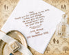 Custom Message Wedding Cotton Handkerchief for Father of the Bride