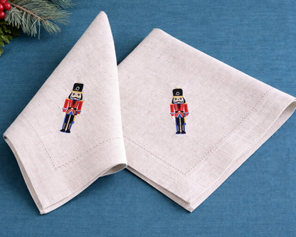 Embroidered Cotton Dinner Napkin with Custom Icon Design