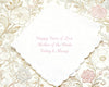 Scalloped Edge Embroidery Cotton Wedding Handkerchief for mother
