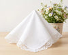 Elegant White Cotton Lace Ladies Hanky