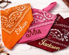 Custom Embroidered Cotton Bandana with Custom Name for Gifts & Events