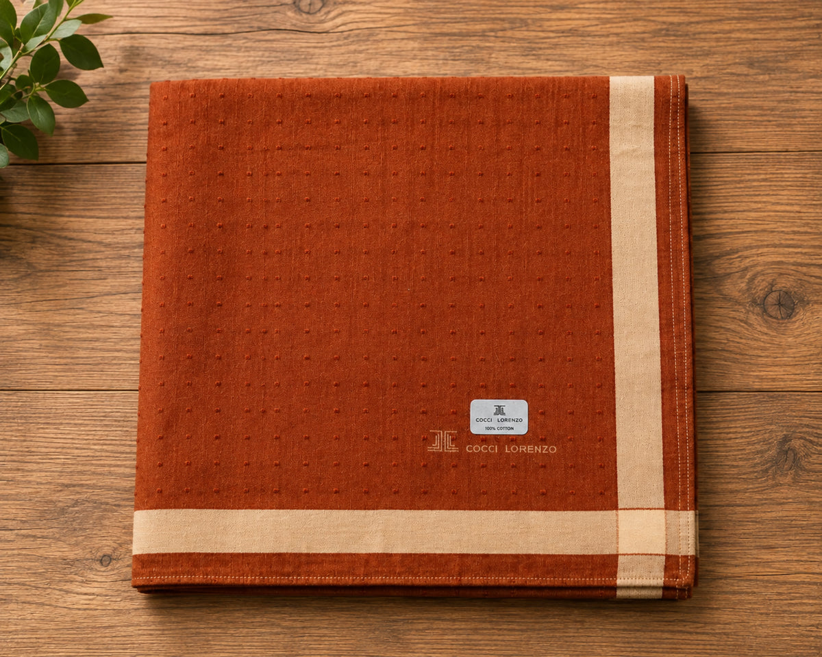 Men’s Cotton Handkerchiefs Pack of 12 Stylish Woven Border Design