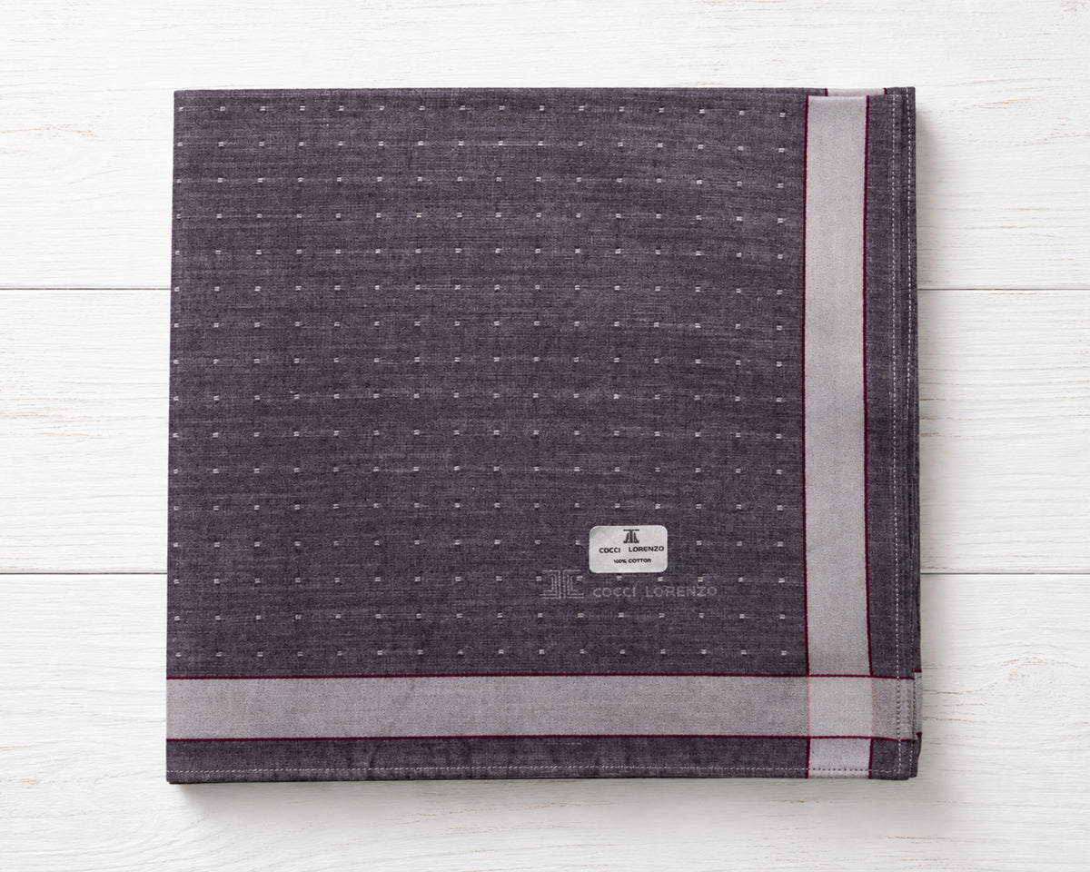 Men’s Cotton Handkerchiefs Pack of 6 Soft Textured Border Hankies