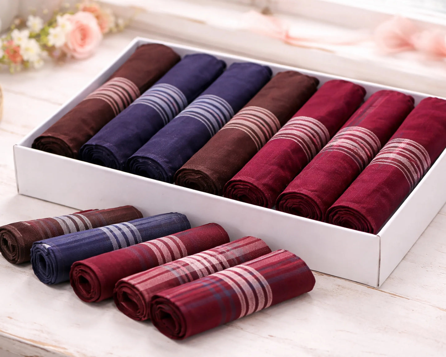 Premium Plaid Cotton Soft Durable Handkerchiefs Wholesale Pack