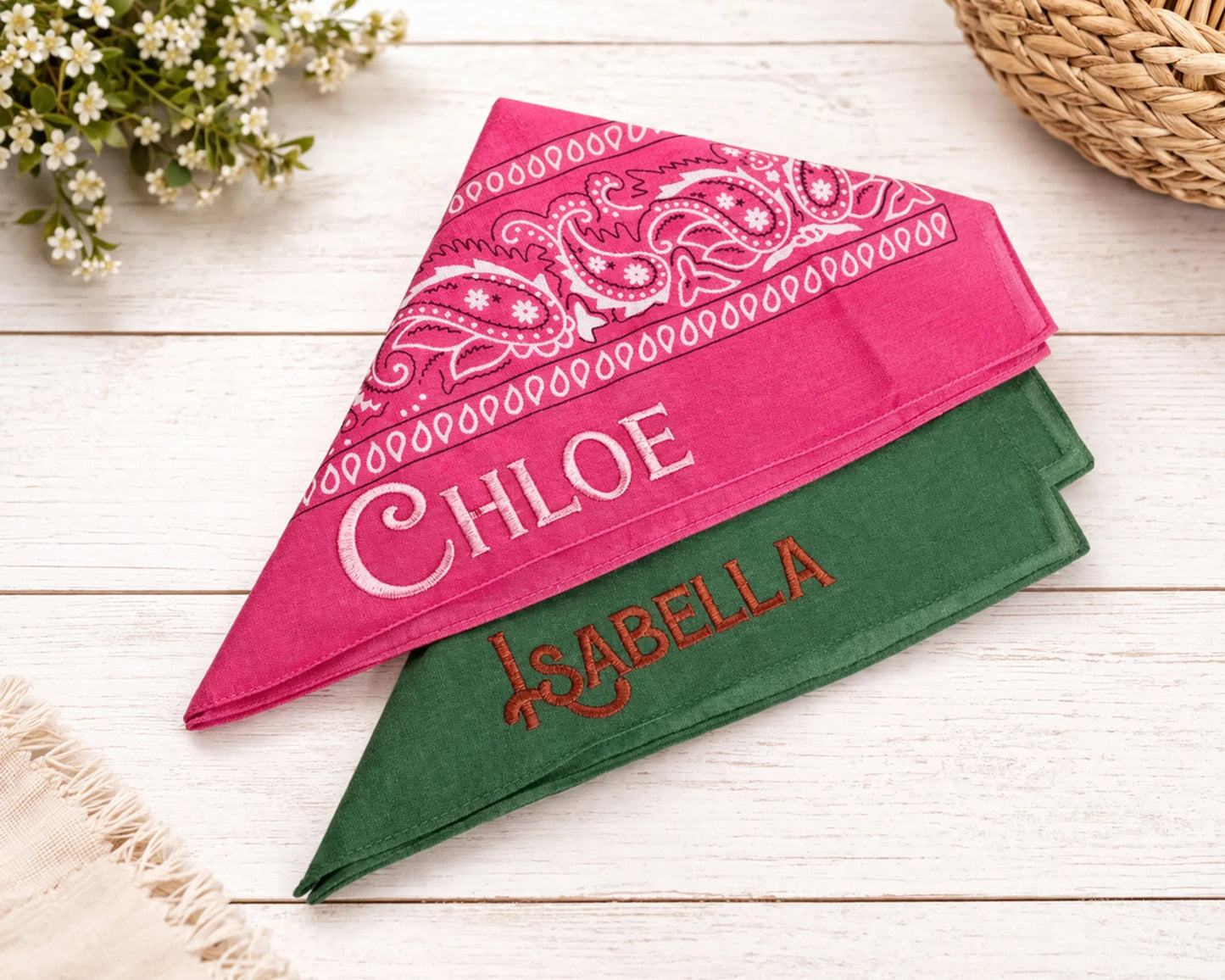 Personalized Embroidered Cotton Bandana for Events and Gifts