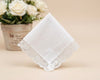 Elegant White Cotton Lace Ladies Hanky