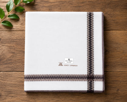 Men’s Cotton Hankies Pack of 12 Classic Multicolor Check Border