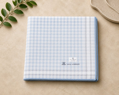 Men’s Classic Check Pattern Cotton Handkerchiefs Pack of 12