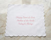 Scalloped Edge Embroidery Cotton Wedding Handkerchief for mother