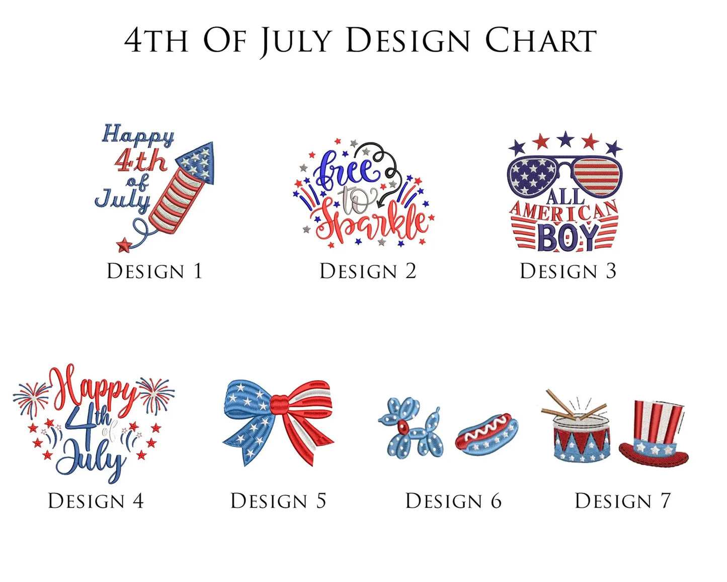 4th of july design chart