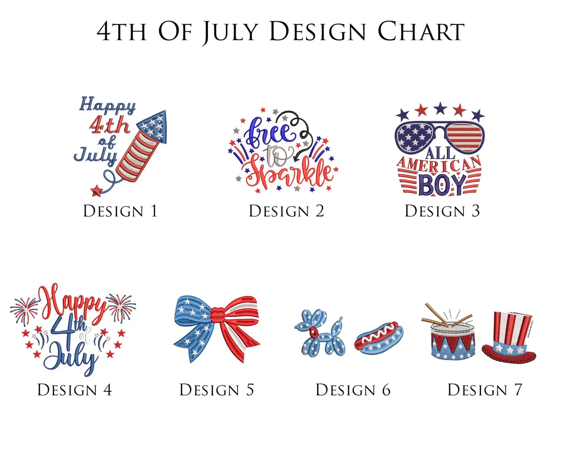 4th of july design chart