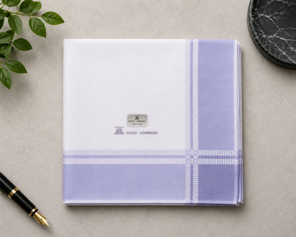 Men’s Cotton Elegant Checked Border Cotton Handkerchiefs Pack of 12
