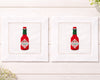 Set of 4 Embroidered Cotton Cocktail Napkins with Custom Initials and Design