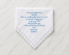 Personalized Wedding Handkerchief for Aunt Embroidered Lace Hanky Gift