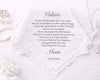 Custom Printed Wedding Handkerchief for Daughter Gift