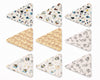 6 triangle shape foaled printed kids hanky 