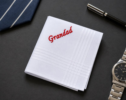 Personalized Embroidered Monogram Men’s Hankies Set of 3