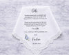Custom Wedding Handkerchief Mother of Groom Gift Personalized Hanky