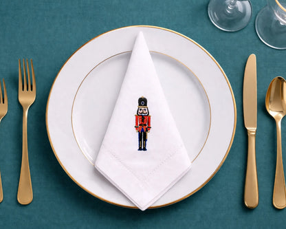 Embroidered Cotton Dinner Napkin with Custom Icon Design