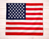 American flag bandana on a wooden surface