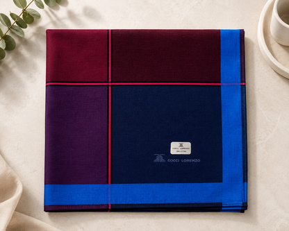 Men’s Cotton Handkerchiefs Pack of 12 Soft Multicolor Border Hankies