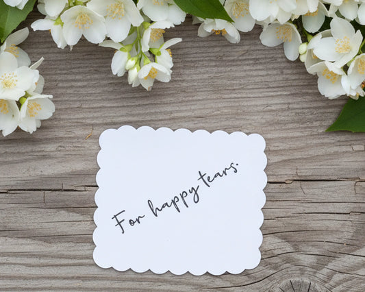 Made in USA cotton scallop hankies 