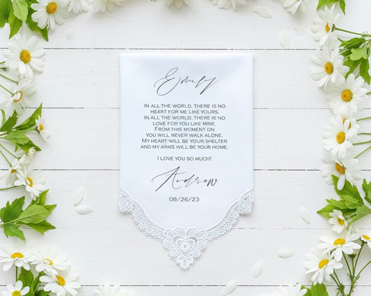 Custom Ladies Hankies with Lace Border 