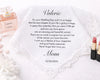 Letter from 'Mom' to 'Valerie' on a decorative card with Chanel perfume and makeup items.