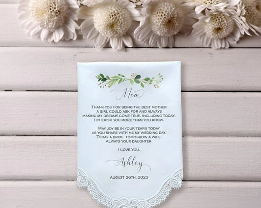 Floral Design Your Custom Text Handkerchiefs  