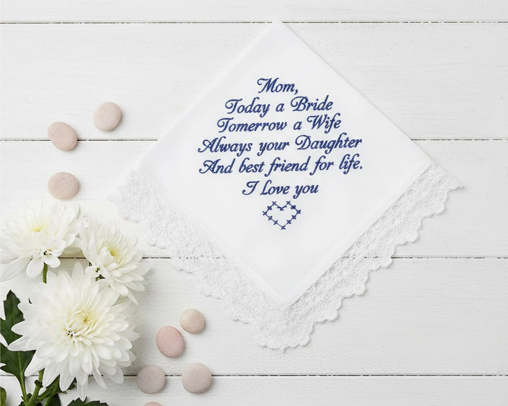 Personalized Text Cotton Lace Hanky 