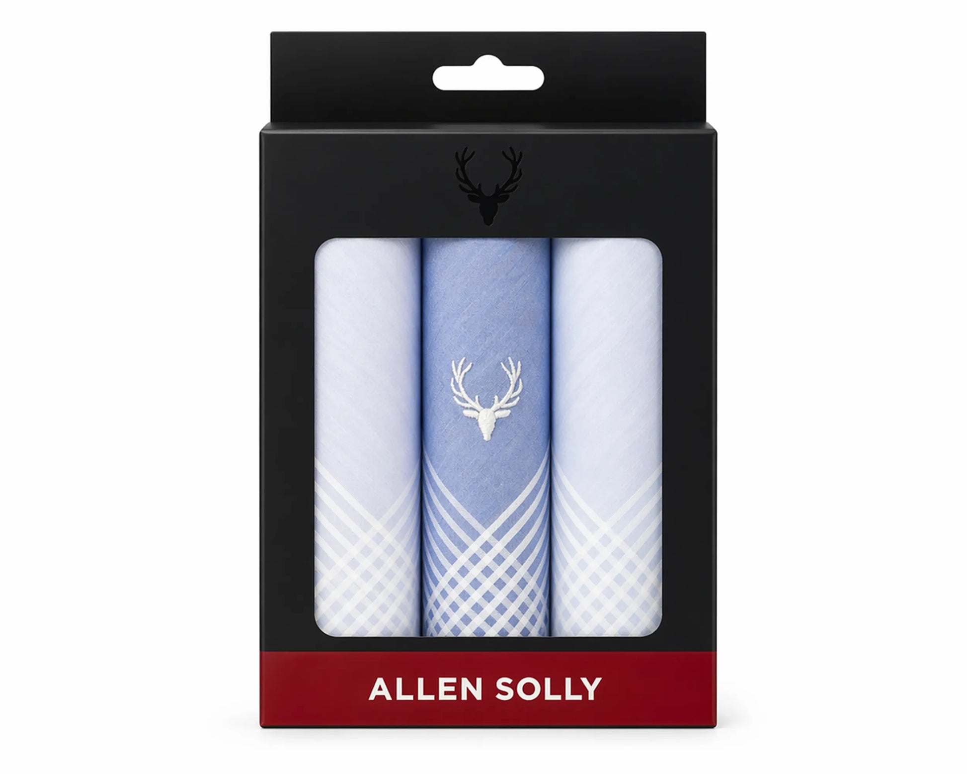 Pack of Allen Solly handkerchiefs in packaging with visible brand logo.