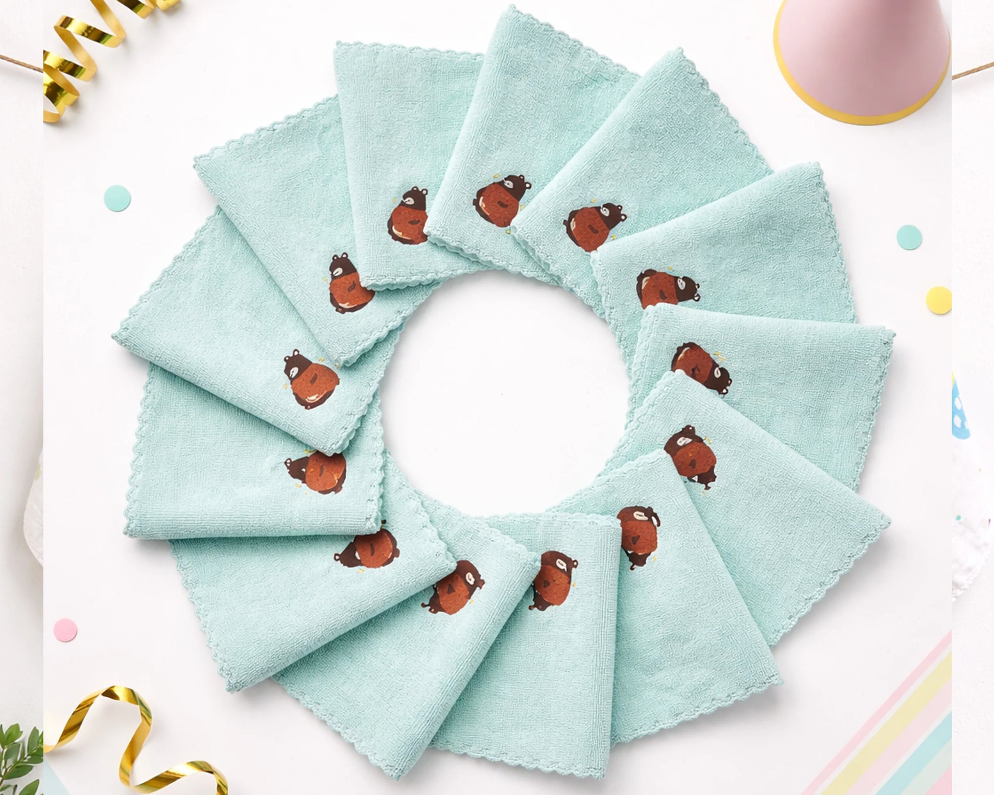 Set_of_12_colorful_hanky_with_cartoon_animal_designs