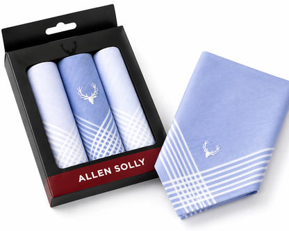 Set of Allen Solly handkerchiefs in packaging on a white background