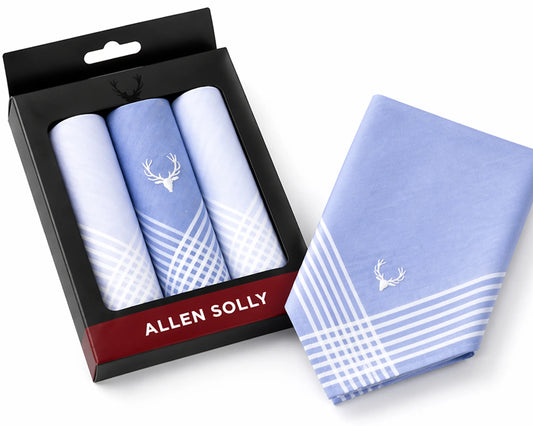 Set of Allen Solly handkerchiefs in packaging on a white background