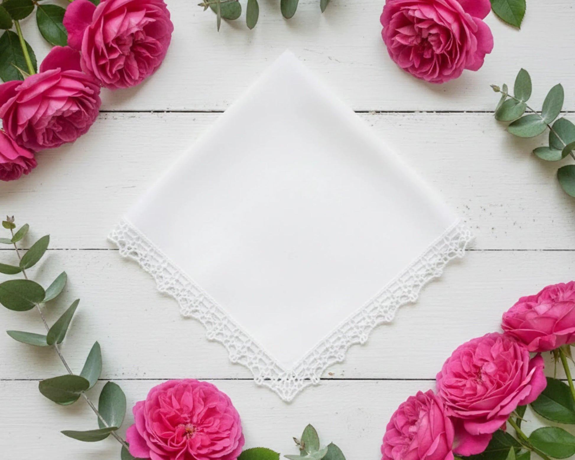 Made in USA Plain Lace Hanky for Girl 