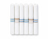 Set of white handkerchiefs with colorful stripes on a white background