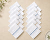 Set of white hanky with blue stripes on a beige background