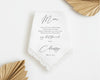 White handkerchief with personalized message on a light background