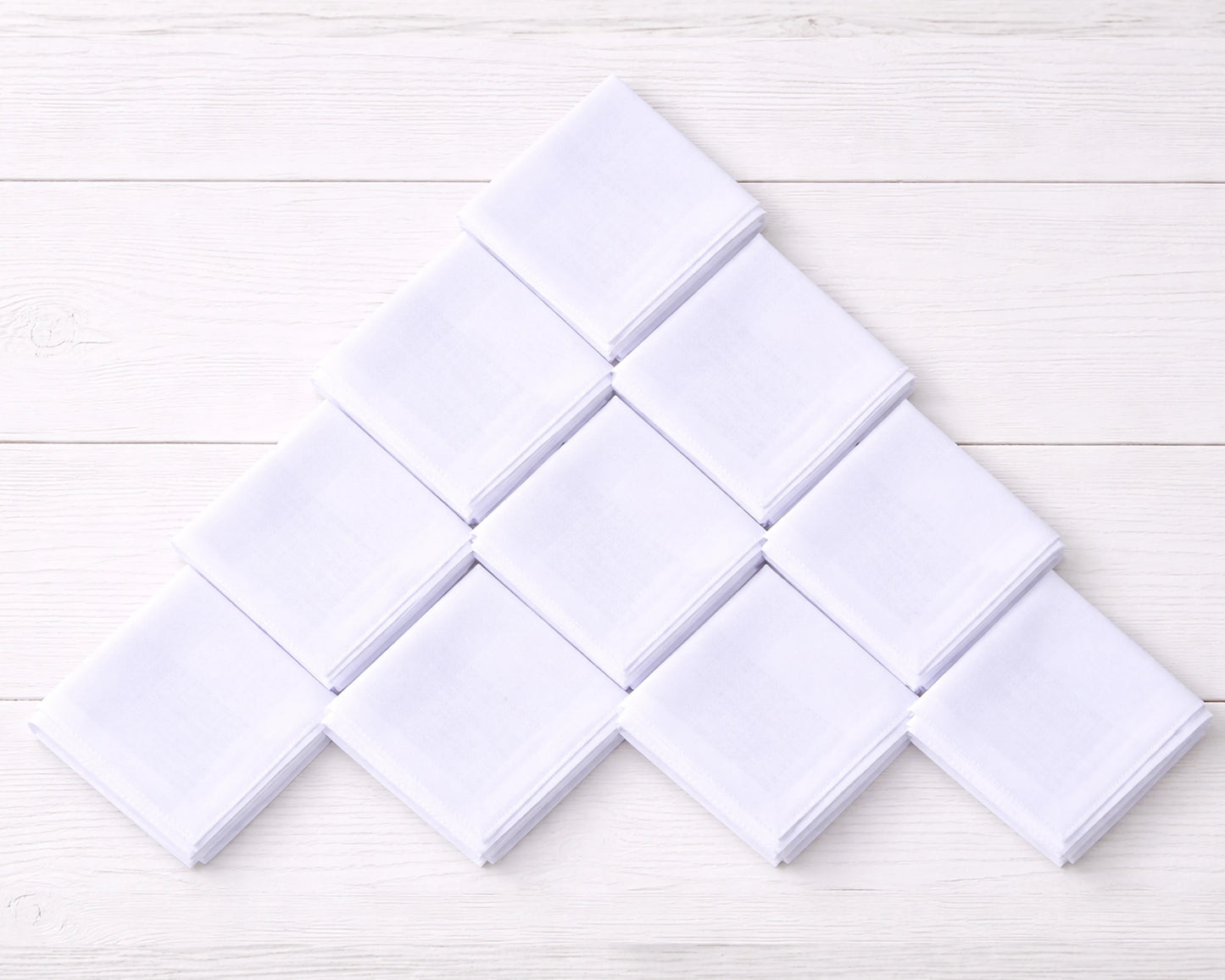 Wholesale White Cotton Handkerchief Bulk Set Soft Plain Hanky Pack