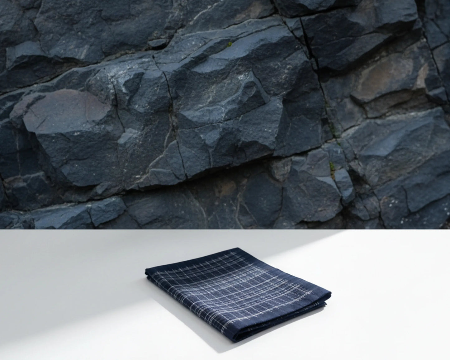 black and white grid design handkerchief
