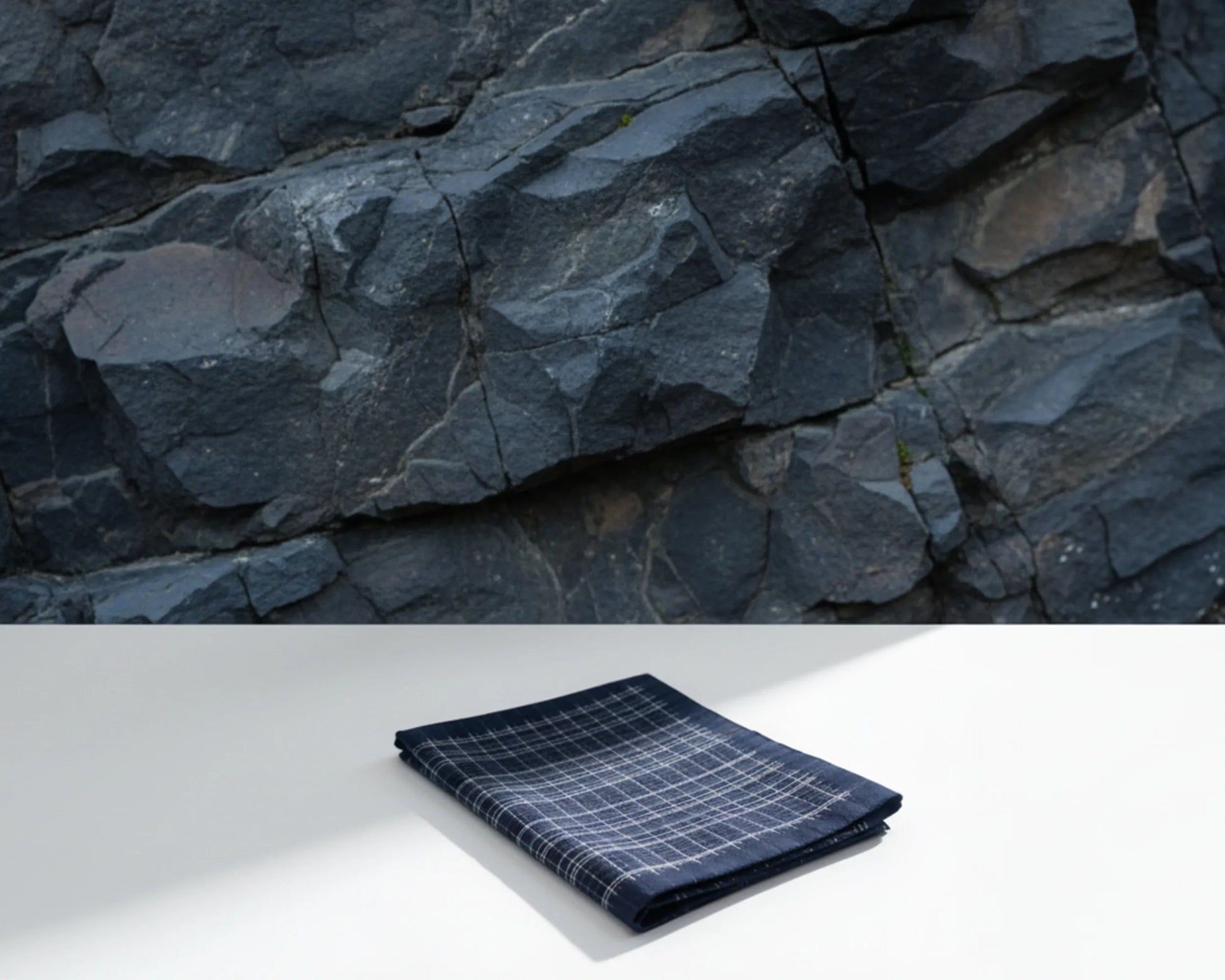 black and white grid design handkerchief