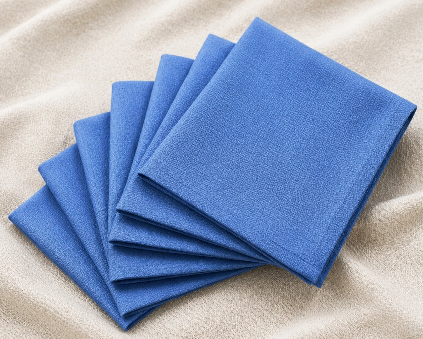 blue plain unisex cotton hankies